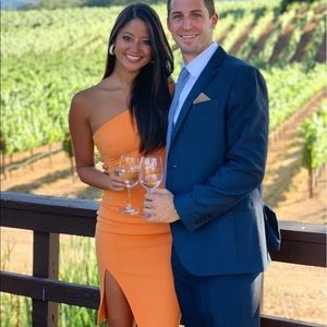 LIKELY Orange Packard Dress